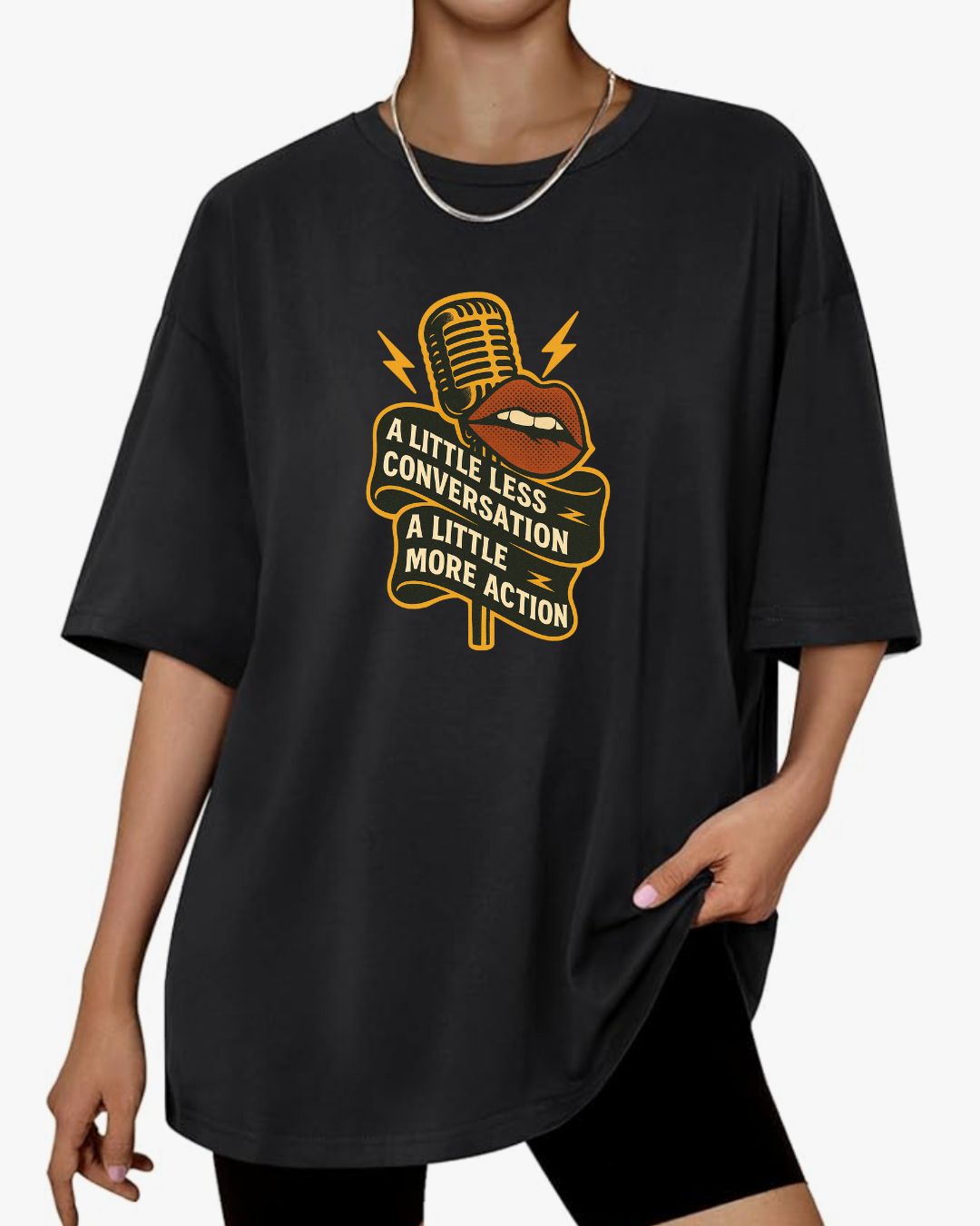 PREORDER - "A Little Less Conversation" Oversized Tee