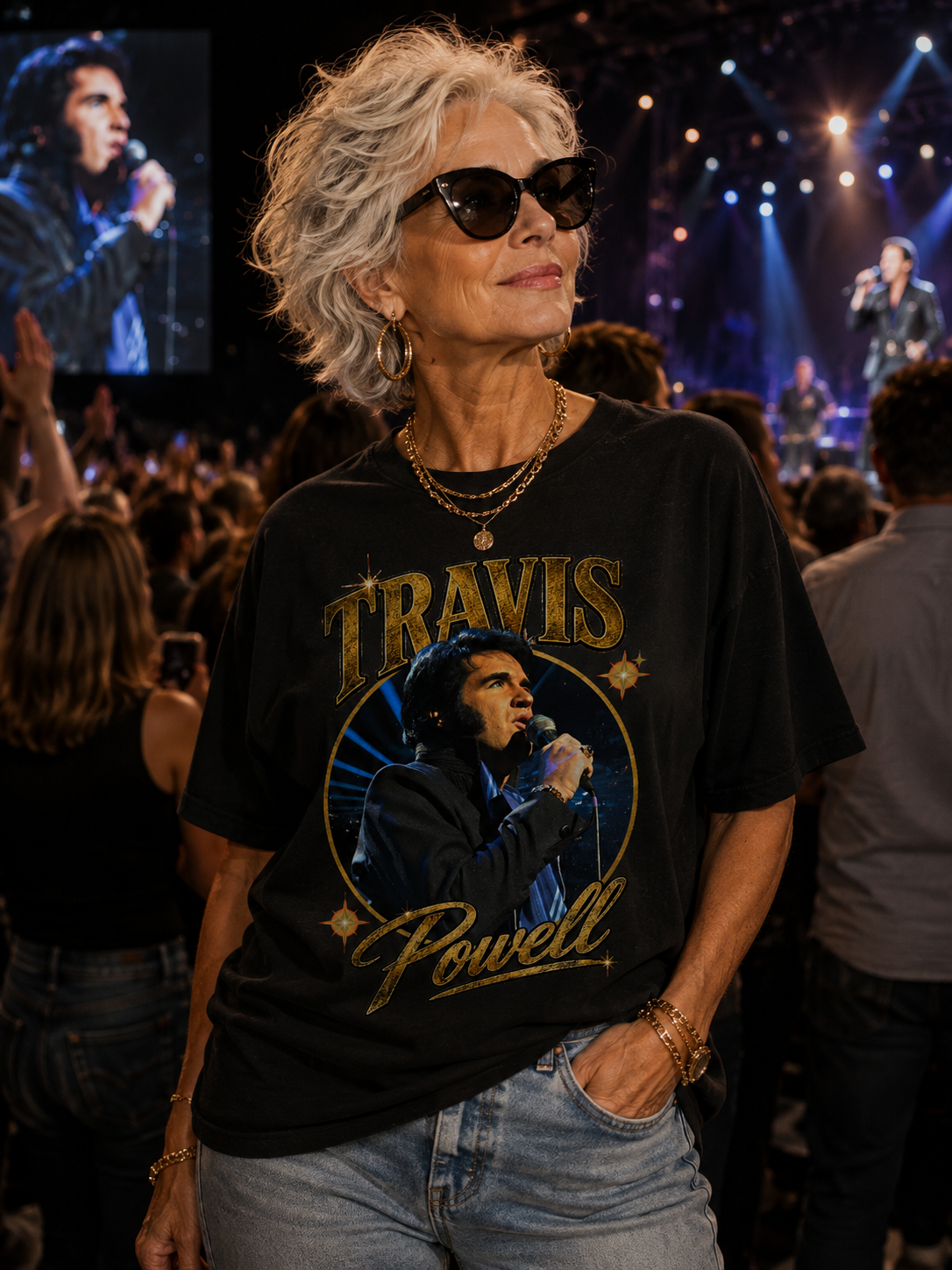 travis powell concert tshirt elvis presley tribute tshirt