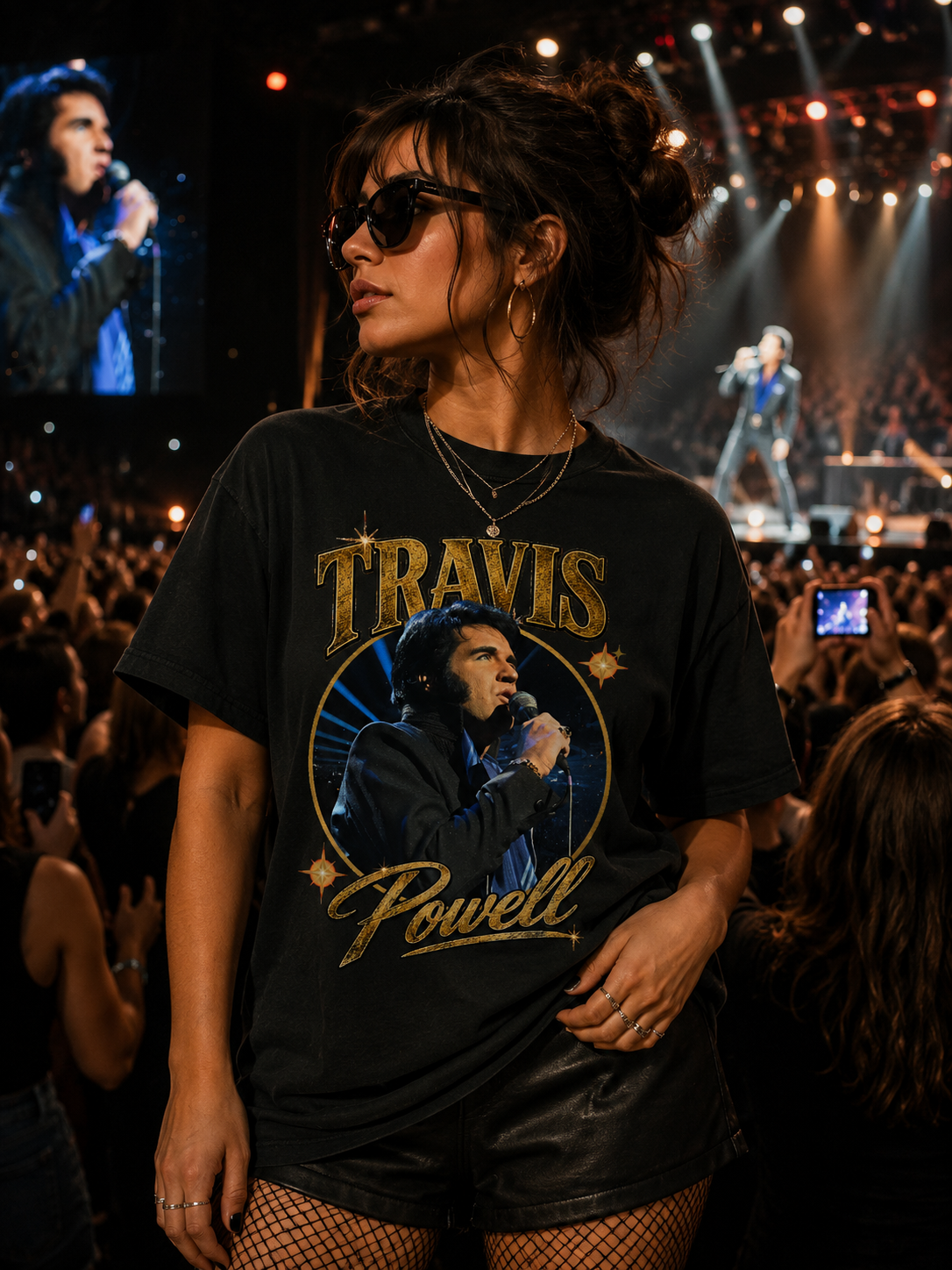travis powell concert tshirt elvis presley tribute artist tshirt