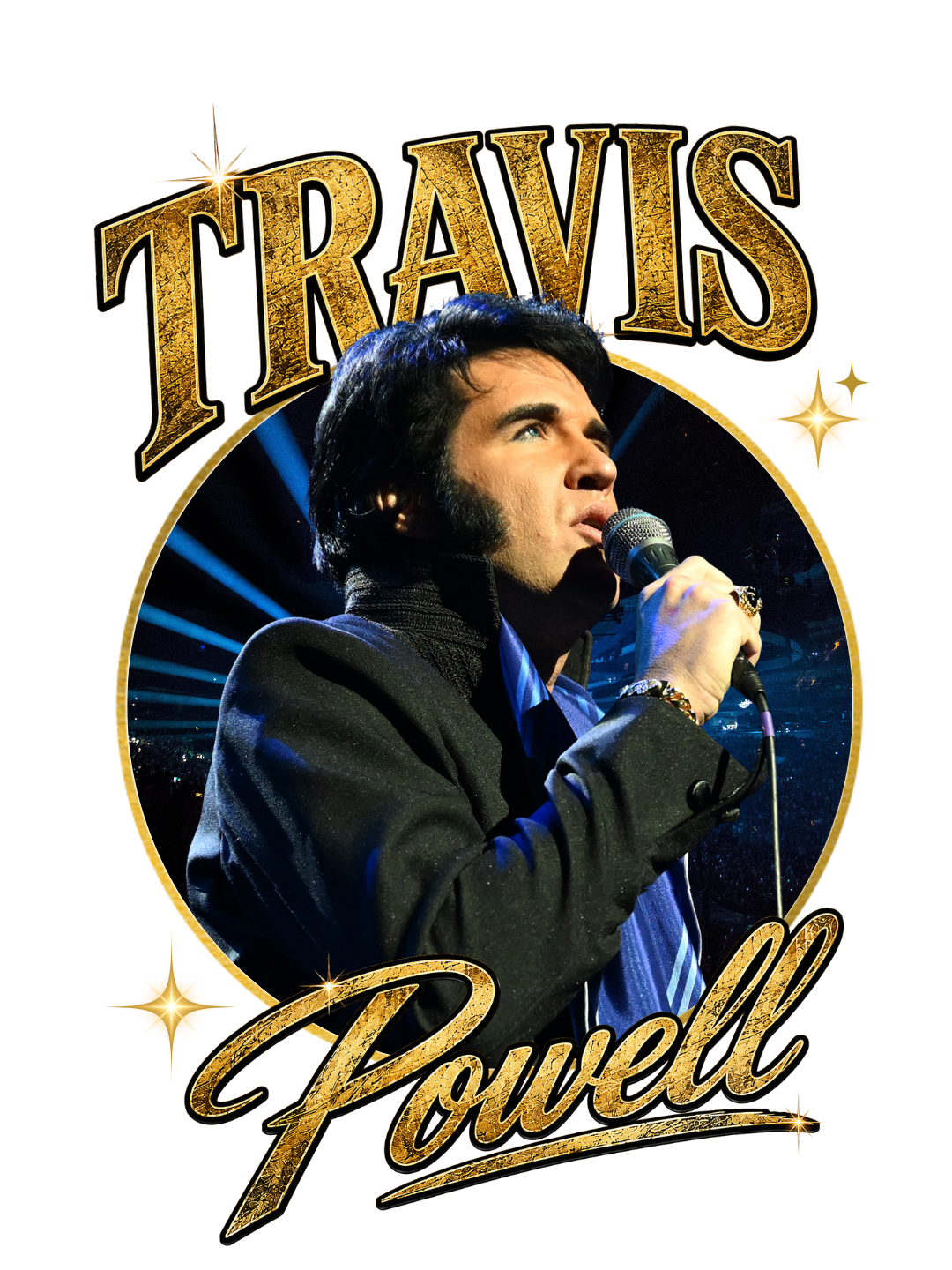 travis powell concert tshirt elvis presley tribute 
